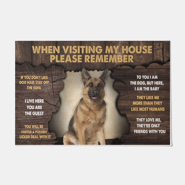 German Shepherd When Visiting My House Please Reme Doormat (Front)