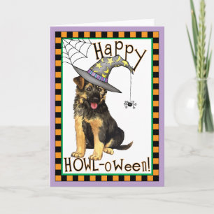 German Shepherd Witch Card