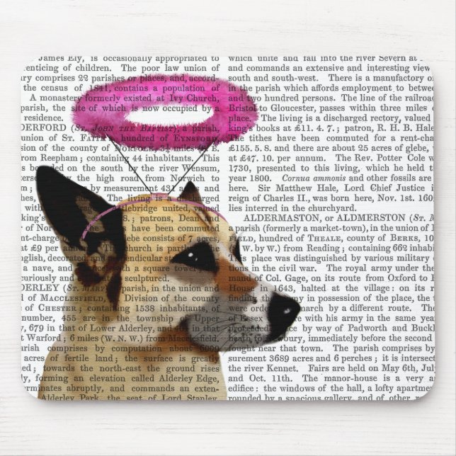 German Shepherd With Pink Halo Mouse Pad (Front)