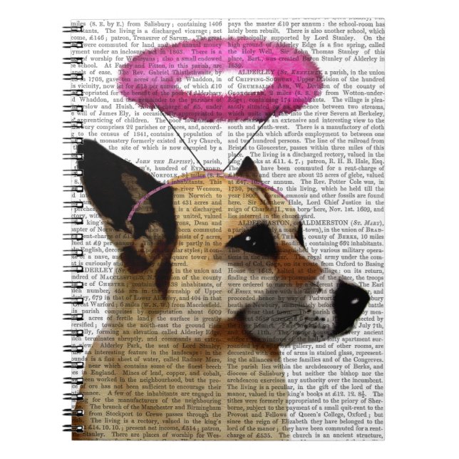 German Shepherd With Pink Halo Notebook (Front)
