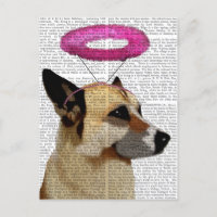 German Shepherd With Pink Halo
