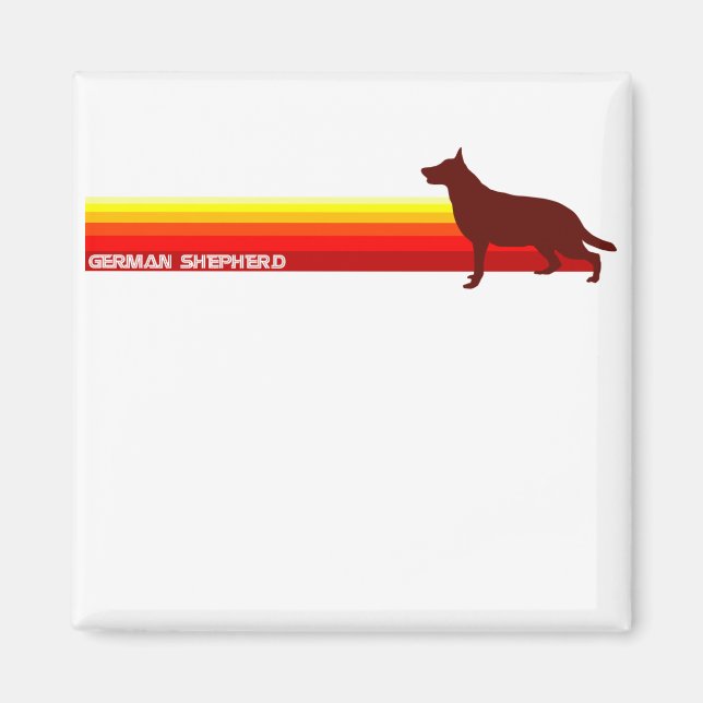 German Shepherd With Stripes Magnet (Front)
