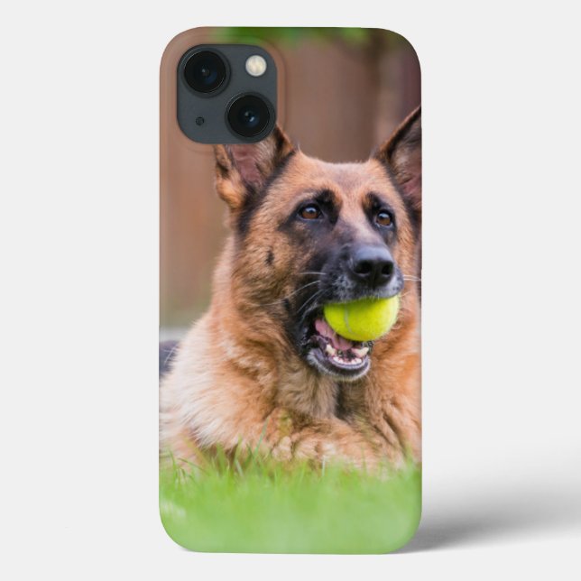 German Shepherd With Tennis Ball Case-Mate iPhone Case (Back)
