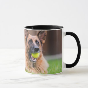 German Shepherd With Tennis Ball Mug