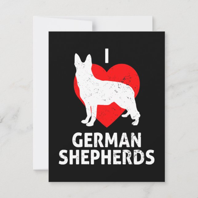 German Shepherd Wolf Dog Card (Front)