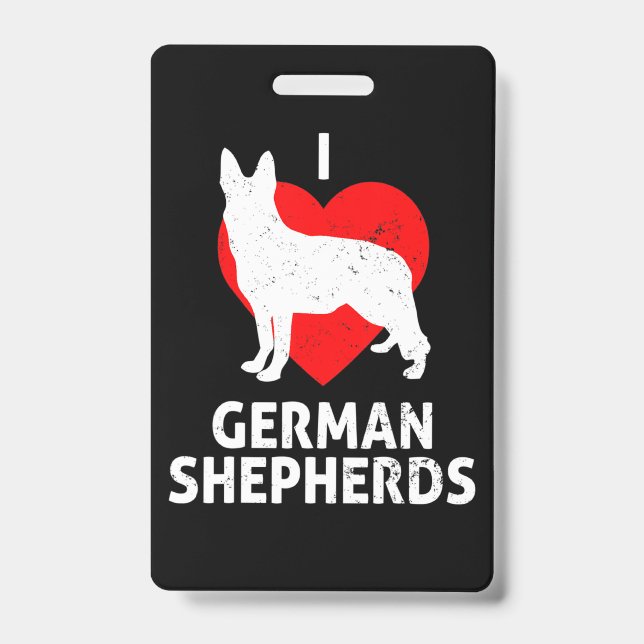 German Shepherd Wolf Dog ID Badge (Front)