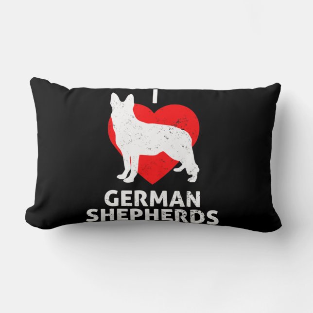 German Shepherd Wolf Dog Lumbar Cushion (Front)