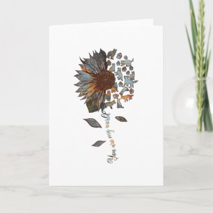 German Shepherd You Are My World Sunflower Graphic Card