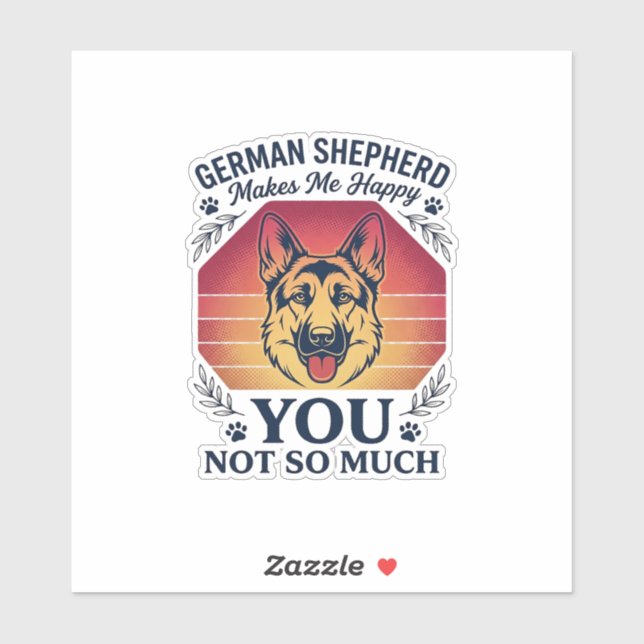 German Shepherd You Dog Retro Sunset Paws_1 (Sheet)