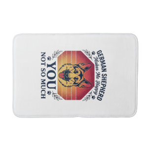 German Shepherd You Dog Retro Sunset Paws_1 Bath Mat