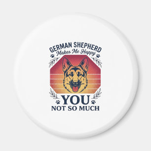 German Shepherd You Dog Retro Sunset Paws_1 Magnet
