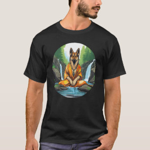 German Shepherd Zen Garden Funny Dog Meditation T-Shirt