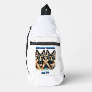 German Shepherds Celebrate Purebred Dog Day Sling Bag