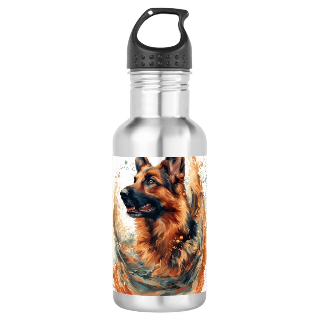 German Shepherds in Oceanic Elegance 710 Ml Water Bottle (Front)
