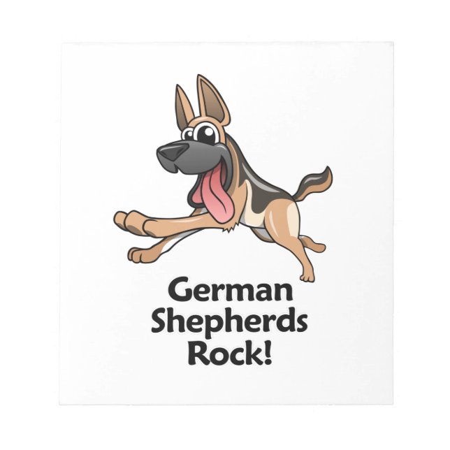 German Shepherds Rock! Notepad (Front)