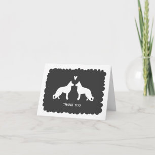 German Shepherds Wedding Thank You Card
