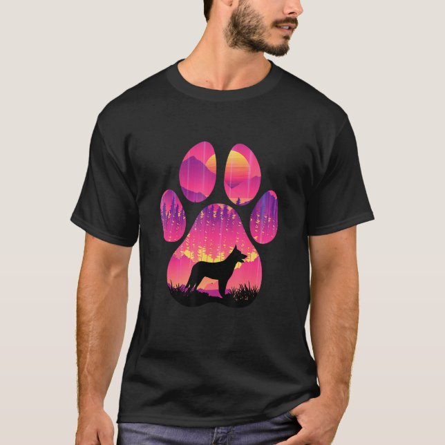 German Sheprador Paw Mum Dad Dog  Women Men T-Shirt (Front)