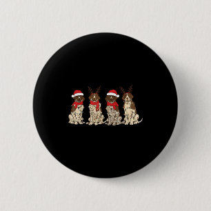 German Shorthair Inter Christmas Gsp Mom Dad  6 Cm Round Badge