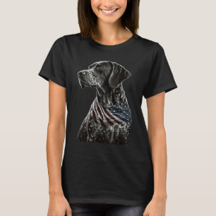 German Shorthair Pointer 4th july  GSP Mom Dad T-Shirt