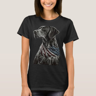 German Shorthair Pointer 4th july GSP Mum Dad T-Shirt
