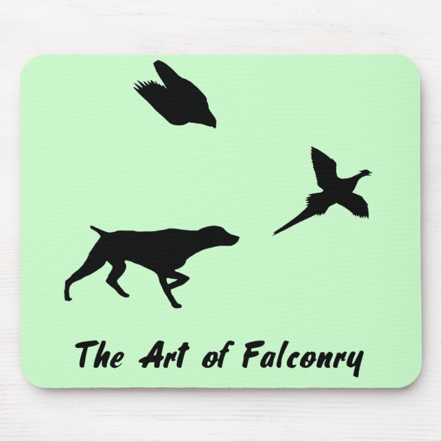 German Shorthair Pointer and Falconry Mousepad (Front)