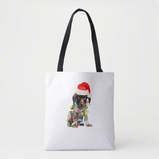 German Shorthair Pointer Christmas Design  Tote Bag (Front)