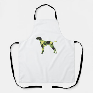 German Shorthair Pointer _ Dog Camouflage Silhouet Apron