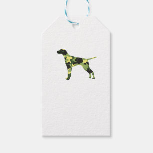 German Shorthair Pointer _ Dog Camouflage Silhouet Gift Tags