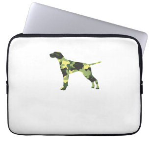 German Shorthair Pointer _ Dog Camouflage Silhouet Laptop Sleeve