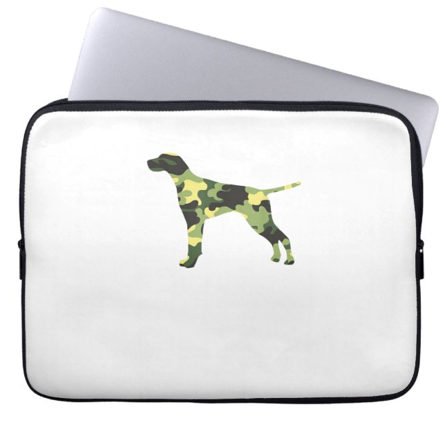 German Shorthair Pointer _ Dog Camouflage Silhouet Laptop Sleeve (Front)
