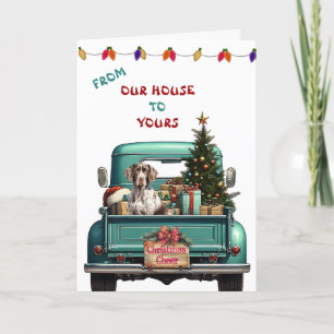 German Shorthair Pointer Farm Truck Christmas Card
