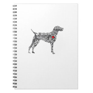 German Shorthair Pointer I GSP Dog Mum I Love Hear Notebook