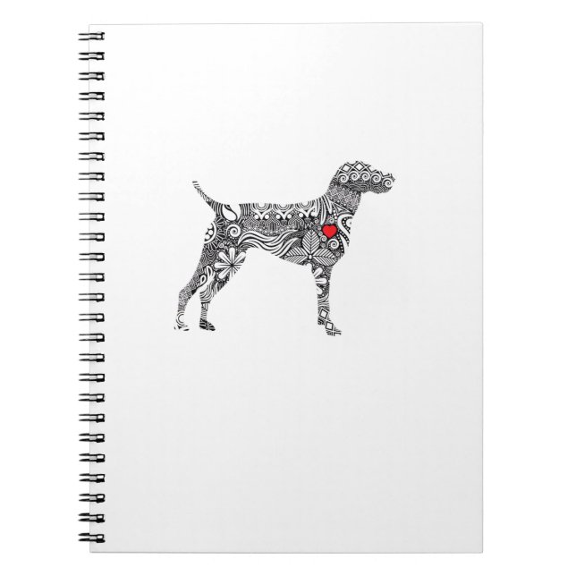 German Shorthair Pointer I GSP Dog Mum I Love Hear Notebook (Front)