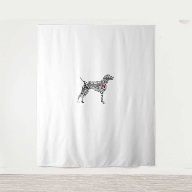 German Shorthair Pointer I GSP Dog Mum I Love Hear Tapestry (Front)