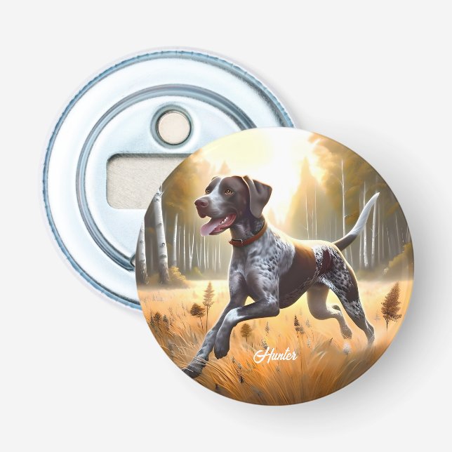 German Shorthair Pointer Running Bottle Opener (Front)