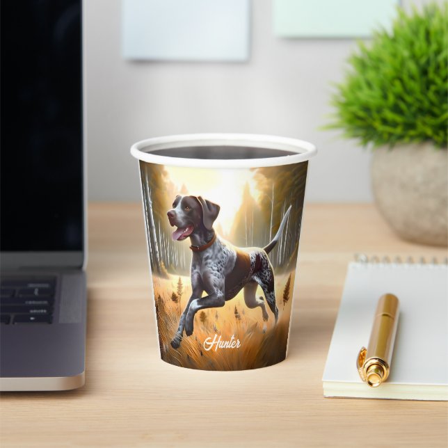 German Shorthair Pointer Running Paper Cups (Insitu)