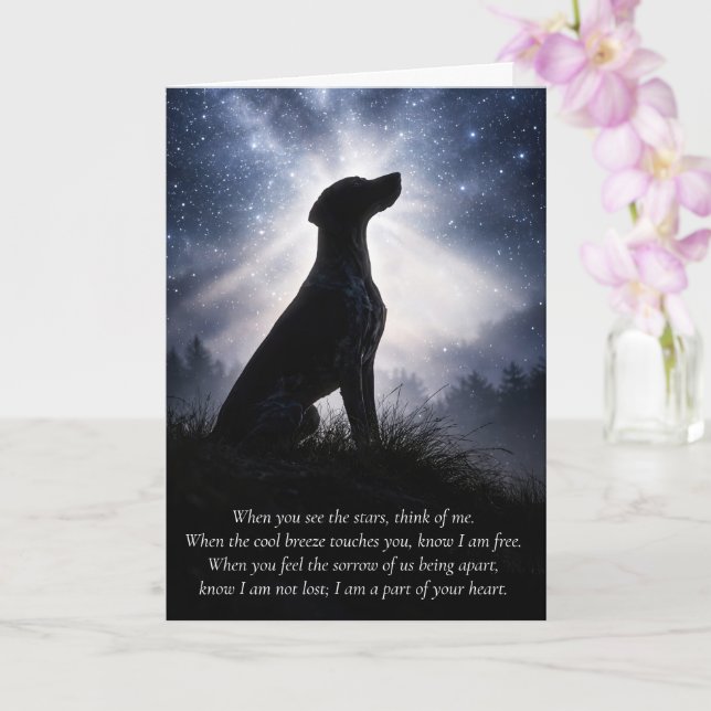 German Shorthair Pointer Sympathy Card (Orchid)