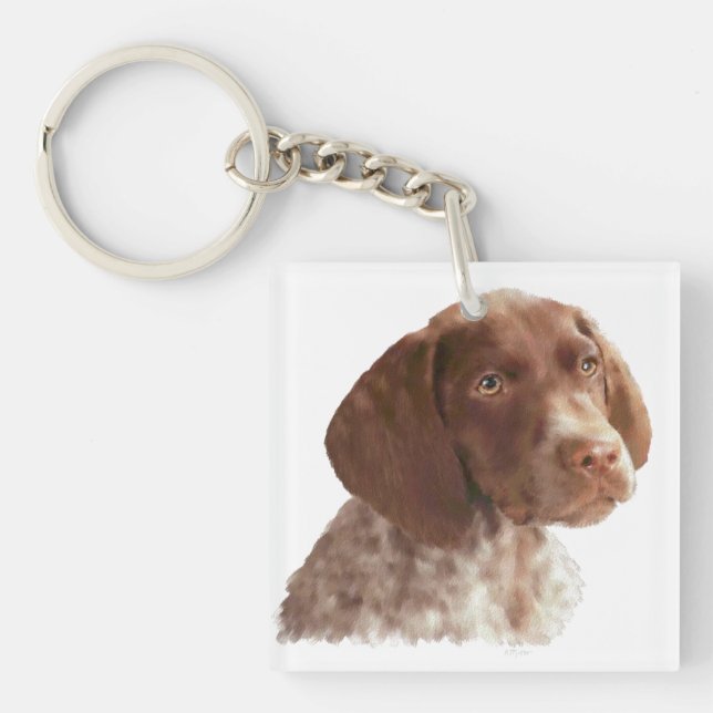 German Shorthair Puppy Key Ring (Front)