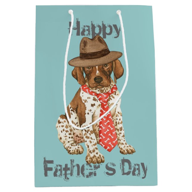 German Shorthaired Dad Medium Gift Bag (Front)