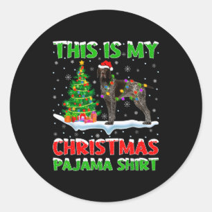 German Shorthaired Inter Dog This Is My Christmas  Classic Round Sticker