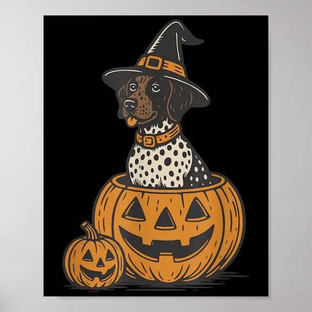 German Shorthaired Inter Halloween Gsp Dog Mum Dog Poster (Front)