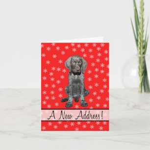 German Shorthaired Merry Christmas  New Address Holiday Card