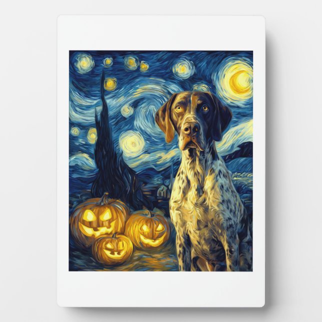 German Shorthaired Pointer 1 Cute Dog Halloween Ja Plaque (Front)