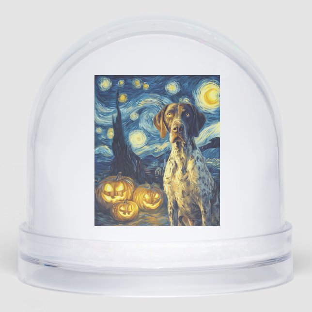 German Shorthaired Pointer 1 Cute Dog Halloween Ja Snowglobe (Front)