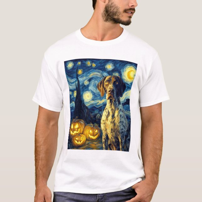 German Shorthaired Pointer 1 Cute Dog Halloween Ja T-Shirt (Front)