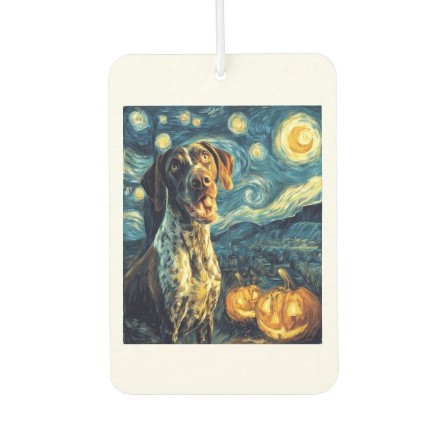 German Shorthaired Pointer 2 Cute Dog Halloween Ja Car Air Freshener (Front)
