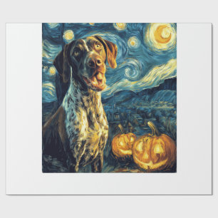 German Shorthaired Pointer 2 Cute Dog Halloween Ja Wrapping Paper