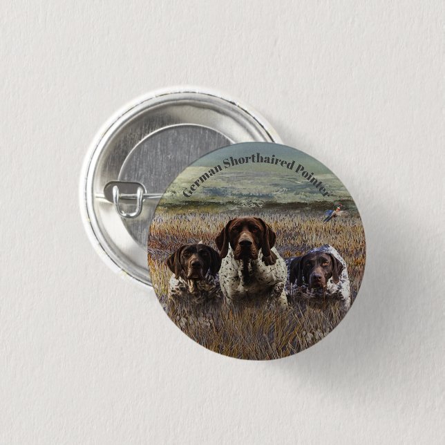 German Shorthaired Pointer  3 Cm Round Badge (Front & Back)