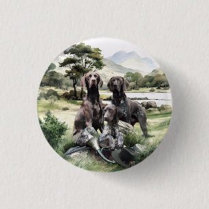 German Shorthaired Pointer  3 Cm Round Badge