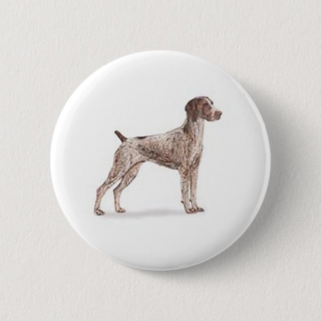 German Shorthaired Pointer 6 Cm Round Badge (Front)